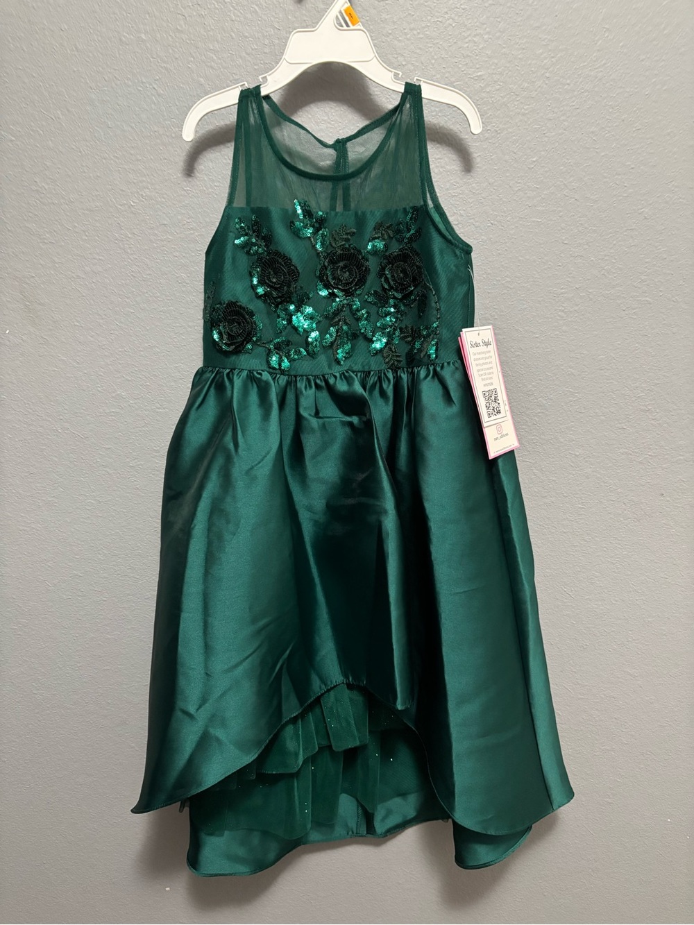 NWT Girls 6X Hunter Green Christmas Dress